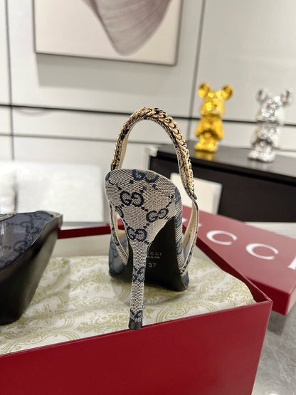 G New Chain High Heel Sandals