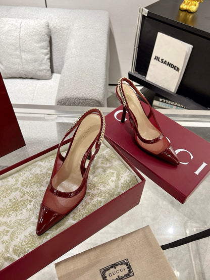 G  New Chain High Heel Sandals