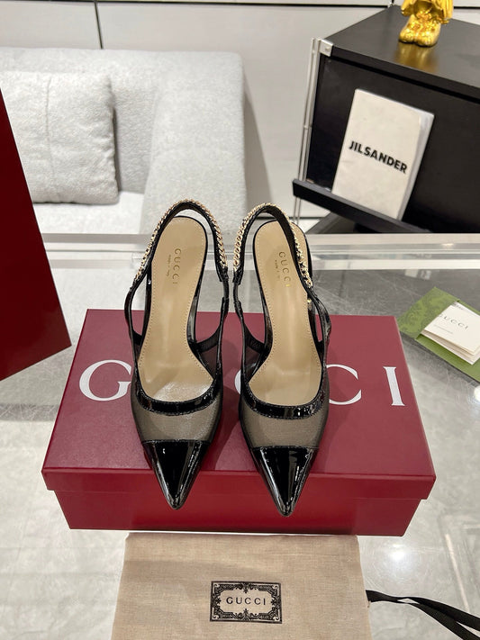 G  New Chain High Heel Sandals