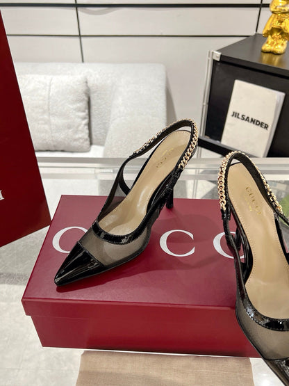 G  New Chain High Heel Sandals