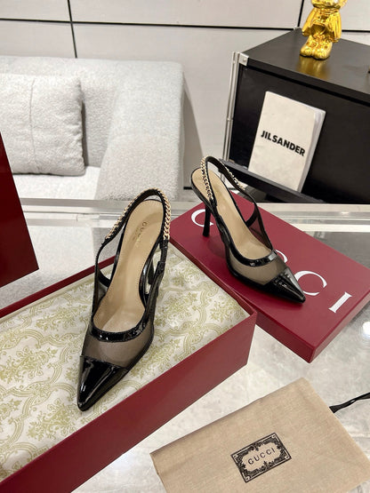 G  New Chain High Heel Sandals