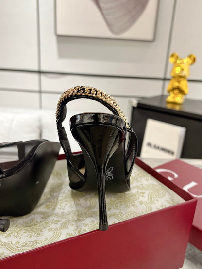 G  New Chain High Heel Sandals
