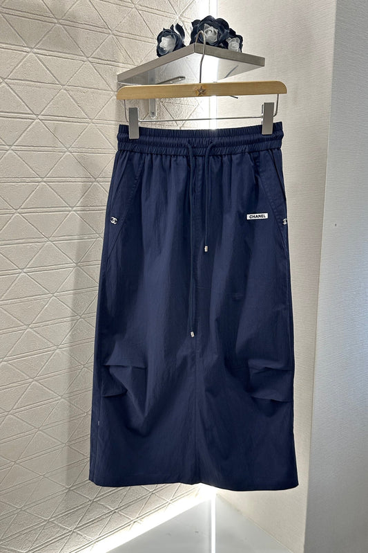 C 2025 new product Slit drawstring skirt