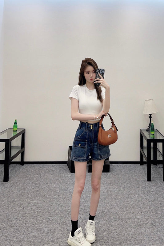 Ce 25 new products Denim pocket shorts