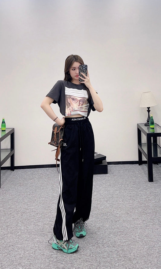 B 2025 new products Drawstring trousers