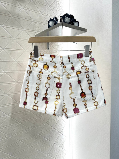 L 2025 new product Denim vest shorts set