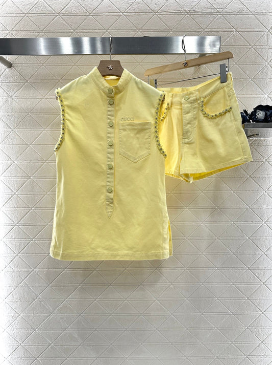 G 2025 new products Top and shorts set
