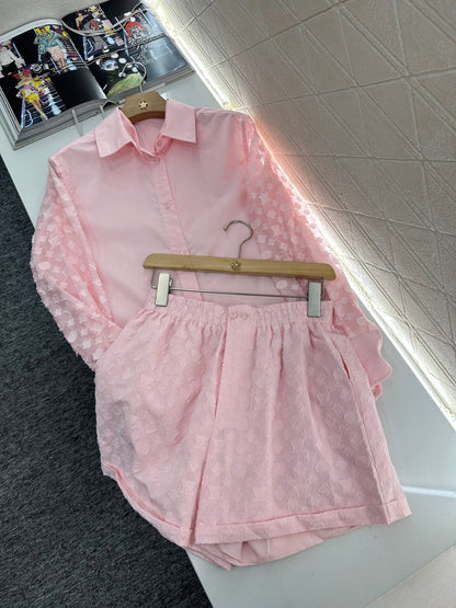 L 2025 new products Shirt and shorts set