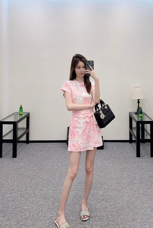 D 2025 new product Lace-up dress