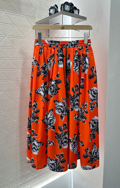 L 25 new product Elastic floral skirt