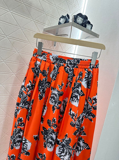 L 25 new product Elastic floral skirt