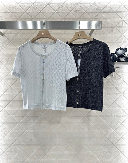 C 25 new product Rhinestone button cardigan