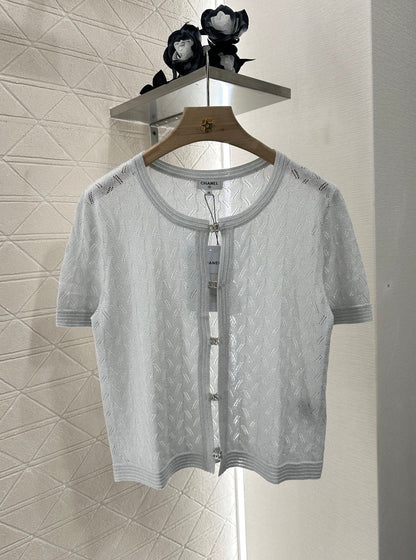 C 25 new product Rhinestone button cardigan