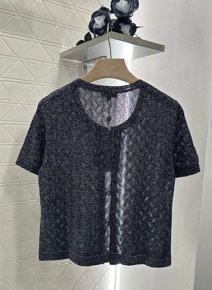 C 25 new product Rhinestone button cardigan