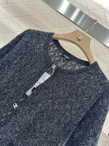 C 25 new product Rhinestone button cardigan