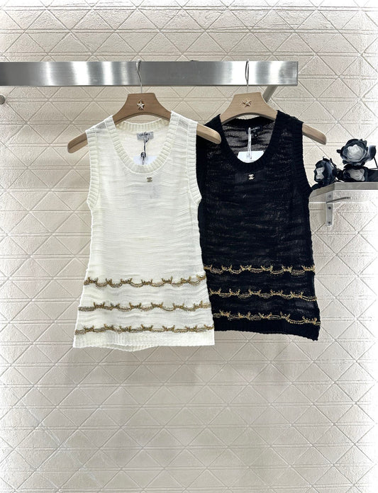 C 25 new product Embroidered knitted vest