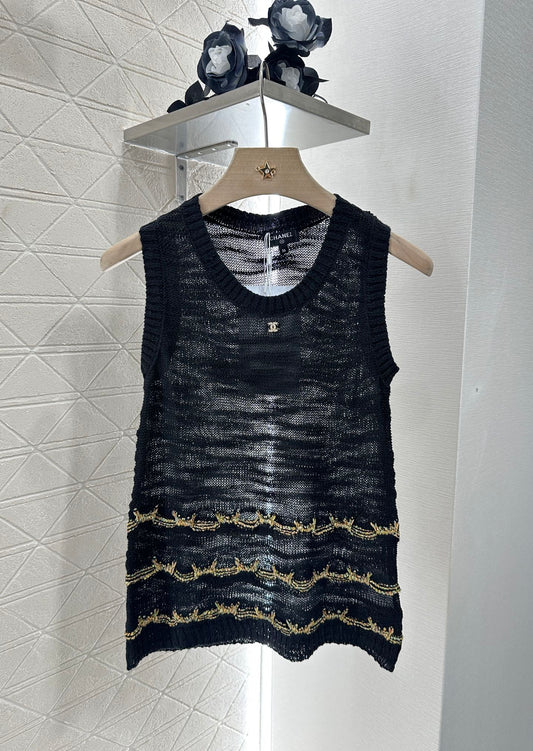 C 25 new product Embroidered knitted vest