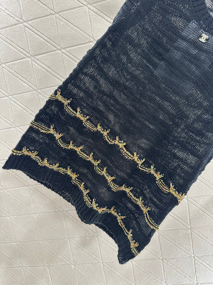 C 25 new product Embroidered knitted vest