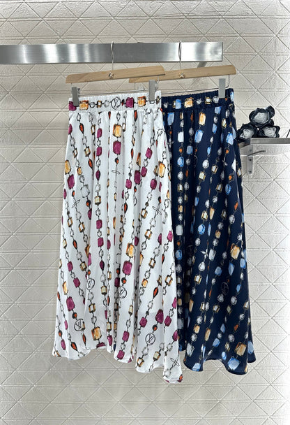 L 25 new product Printed gemstone skirt