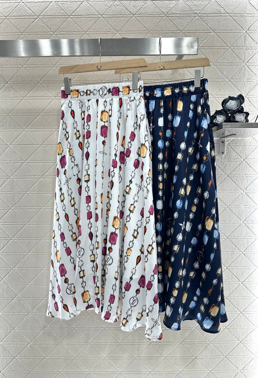 L 25 new product Printed gemstone skirt