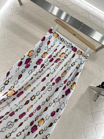 L 25 new product Printed gemstone skirt