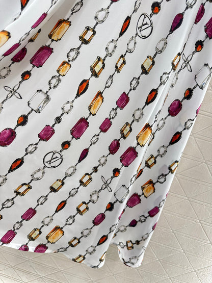 L 25 new product Printed gemstone skirt