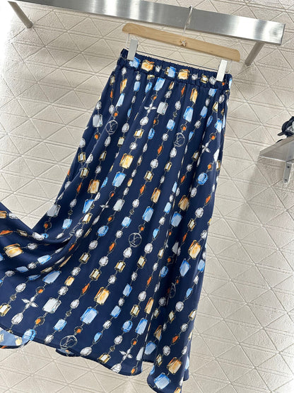 L 25 new product Printed gemstone skirt