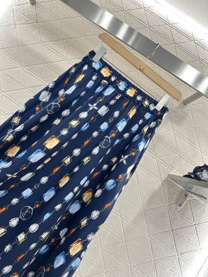 L 25 new product Printed gemstone skirt
