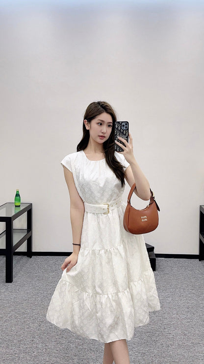 L 25 new arrival Belt sleeveless dress