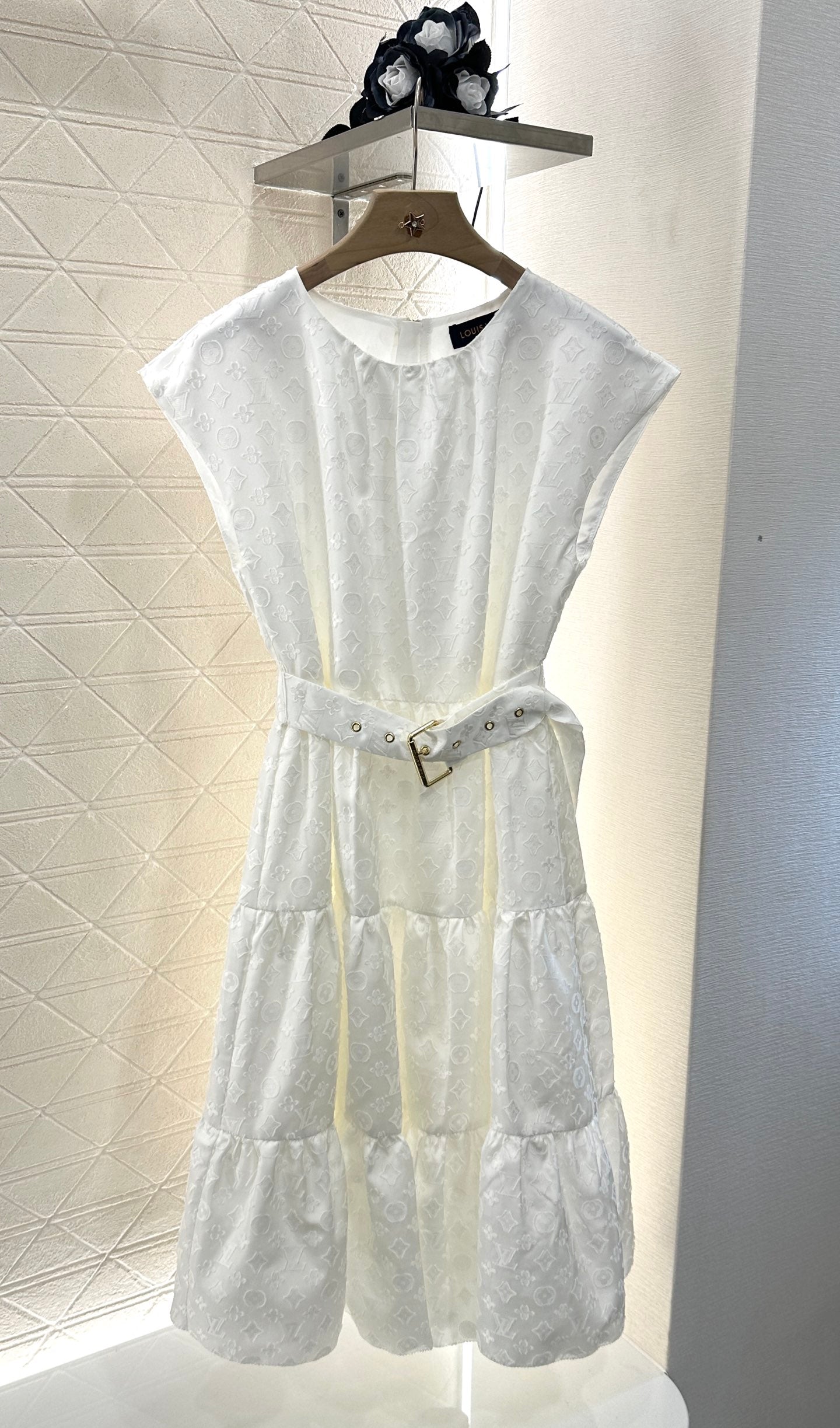 L 25 new arrival Belt sleeveless dress