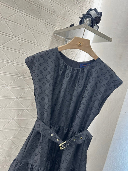 L 25 new arrival Belt sleeveless dress