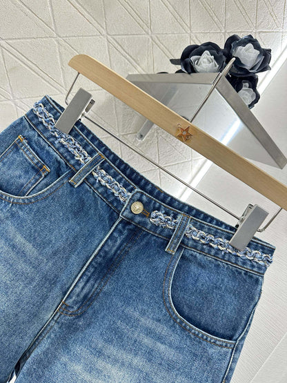 C 2025 new product Denim vest shorts set