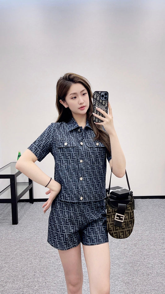 F 2025 new products Jacket and shorts set