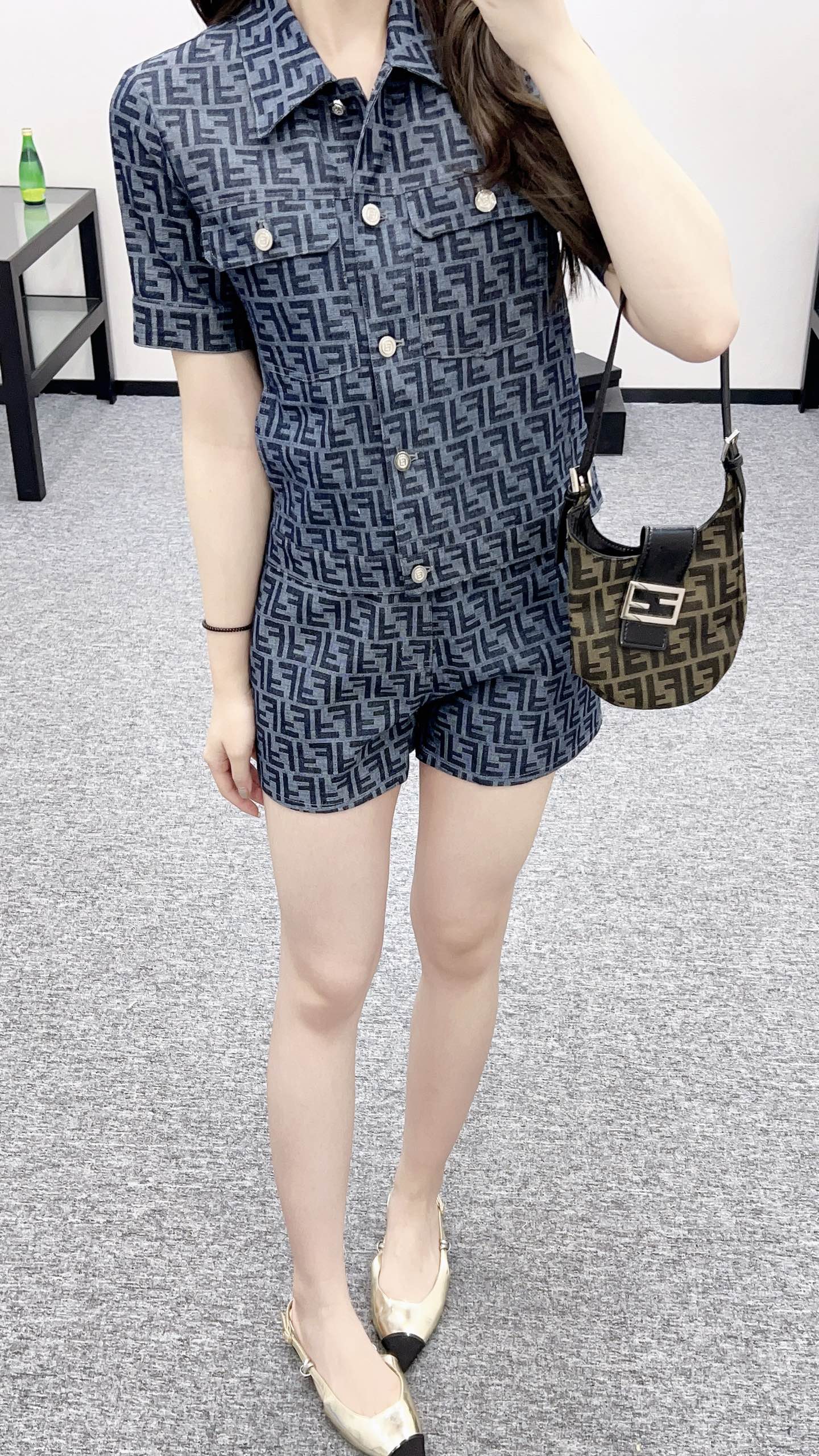 F 2025 new products Jacket and shorts set