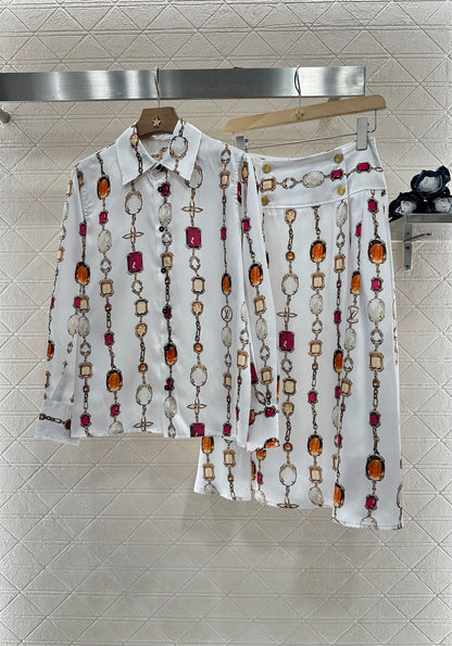 L 2025 new products Shirt and skirt suit