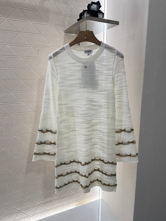 C 2025 new product Embroidered knitted dress