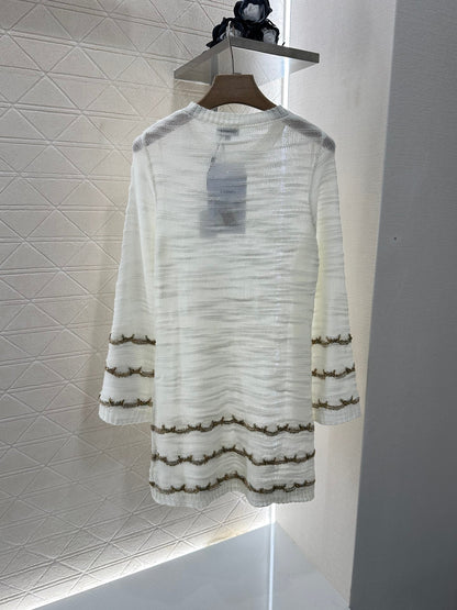 C 2025 new product Embroidered knitted dress