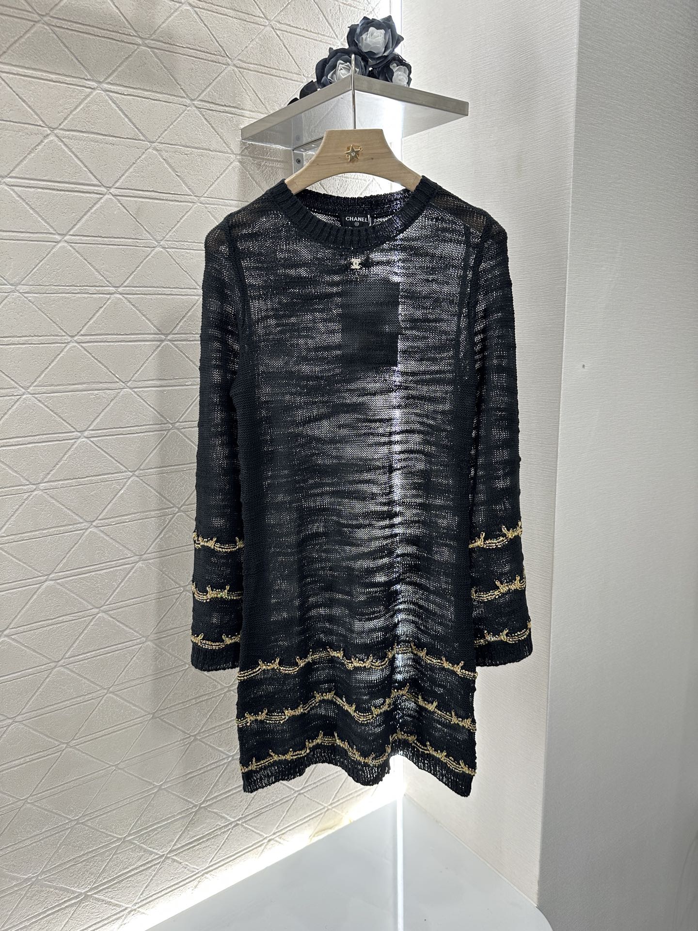 C 2025 new product Embroidered knitted dress