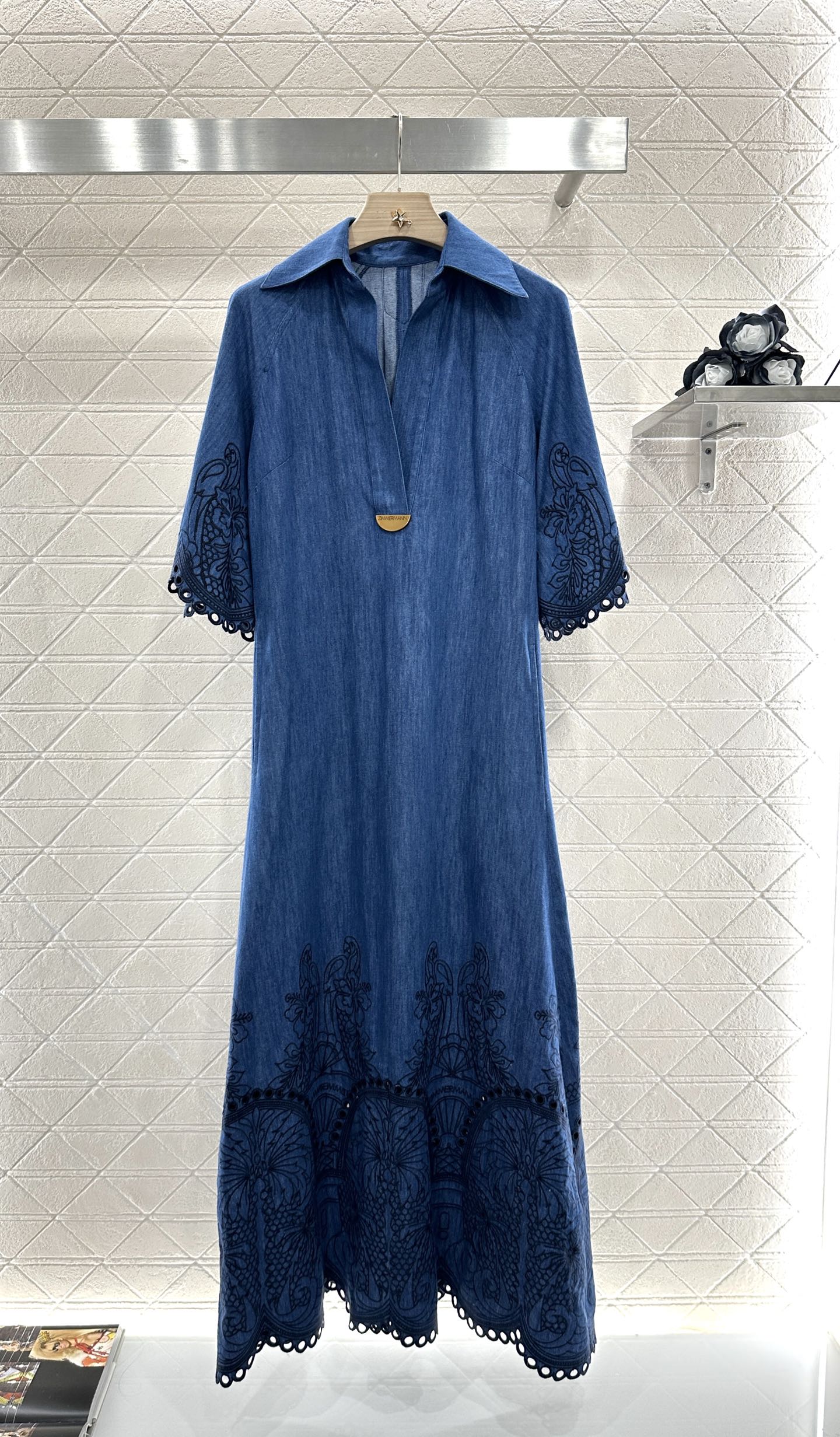 Z New Arrival Embroidered Denim Dress