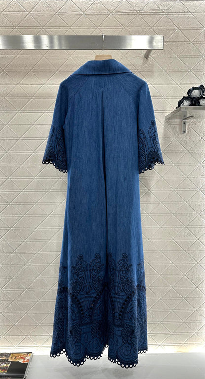 Z New Arrival Embroidered Denim Dress