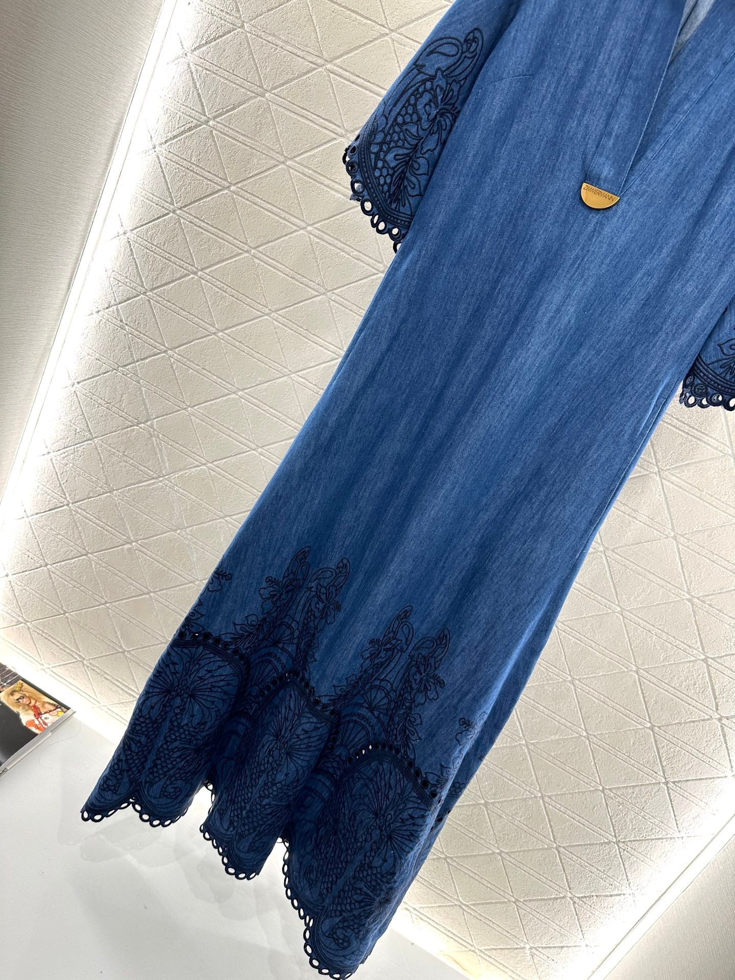Z New Arrival Embroidered Denim Dress