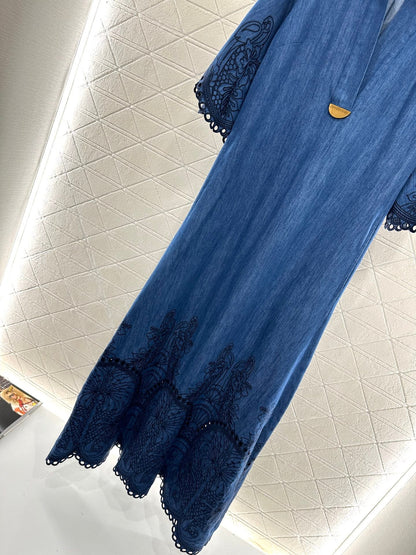 Z New Arrival Embroidered Denim Dress