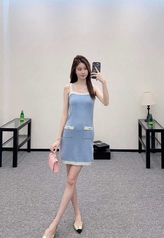 C 2025 new product Knitted suspender skirt
