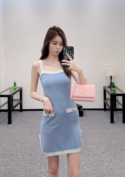 C 2025 new product Knitted suspender skirt