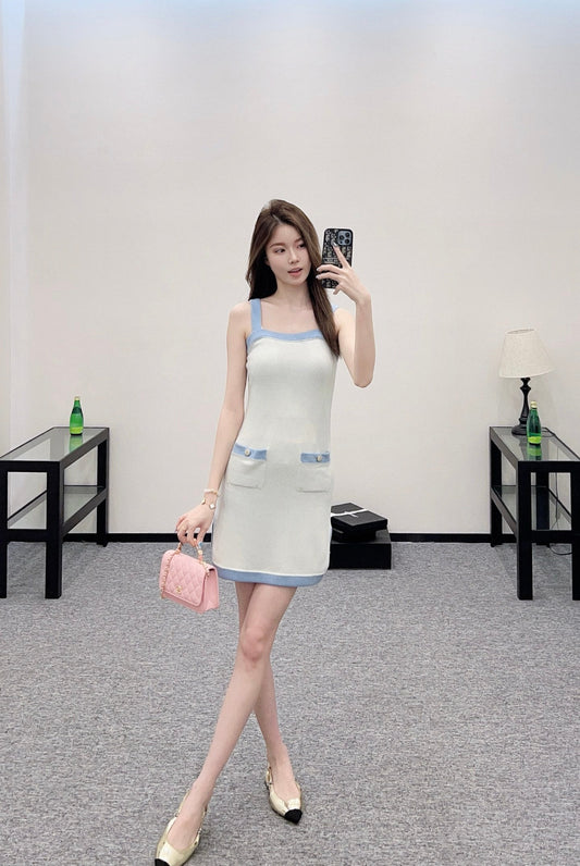 C 2025 new product Knitted suspender skirt