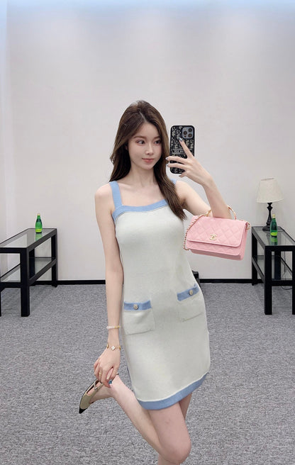 C 2025 new product Knitted suspender skirt