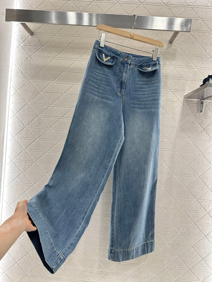 V 2025 new products Denim pocket trousers