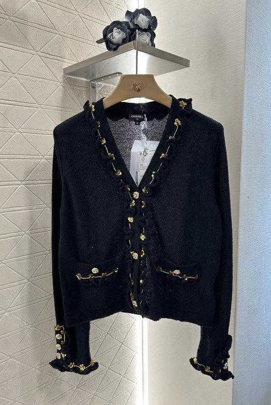 C 2024 new product Beaded knitted cardigan