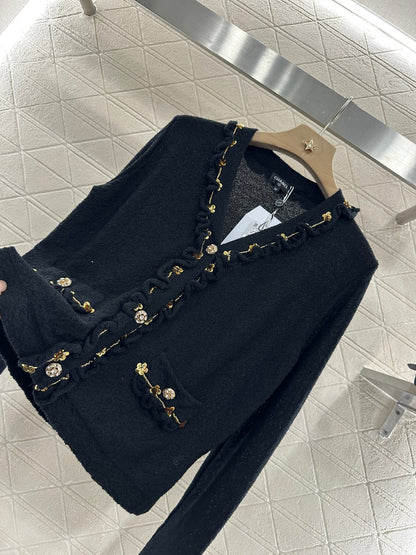 C 2024 new product Beaded knitted cardigan