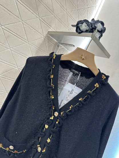 C 2024 new product Beaded knitted cardigan